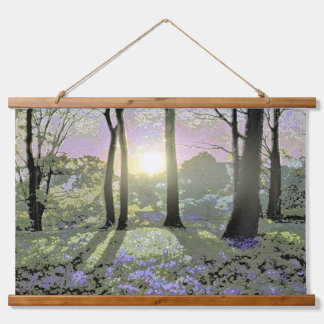 Houten wandtapijt hangend wandkleed
