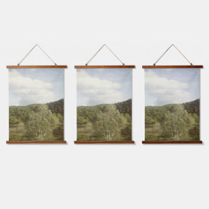 Houten wandtapijt hangend wandkleed