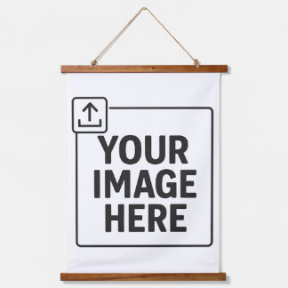 Houten wandtapijt met aangepaste foto hangend wandkleed