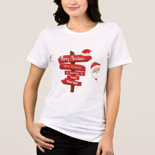 Houten Wegwijzer Wensen Tri-Blend Shirt
