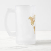 Houten Wereldkaart Matglas Bierpul (Links)