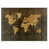 Houten Wereldkaart Snijplank (Voorkant)