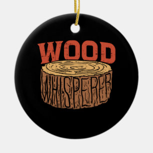 Houten whisker keramisch ornament