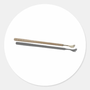 HoutenBackScratcher022111 Ronde Sticker