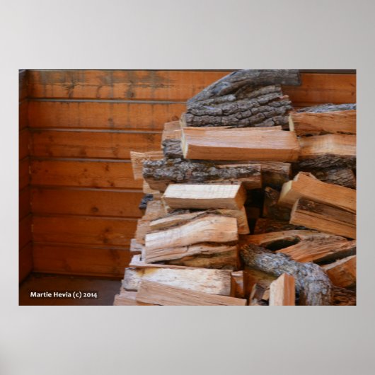 Houtenstapel Poster (Voorkant)