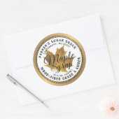 Houtgestookte gouden ahornsiroop label geel blad (Envelop)