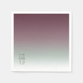 Houtgradiënt bruiloft Burgundy Mist ID741 Servet (Voorkant)