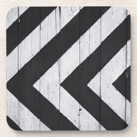 Houtgrijs Gedopt zwart en grijs patroon Bier Onderzetter (Voorkant)