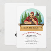 Houthakker met bijl uitnodiging (Voorkant / Achterkant)