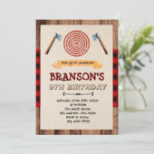 HOUTHAKKERUITNODIGING KAART (Staand voorkant)