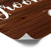 Houthout van de bruiloft Kies een zitplaats aan be Poster (Hoek)