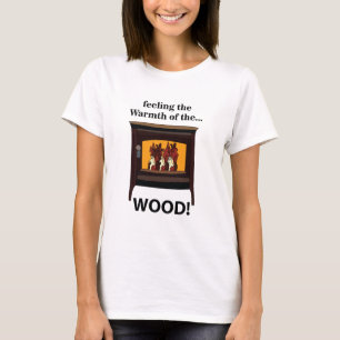 Houtkachel Brandhout Warm T-shirt