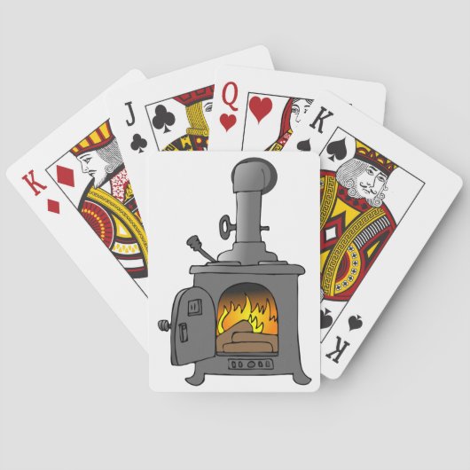 Houtkachel Kachel Pokerkaarten (Achterkant)