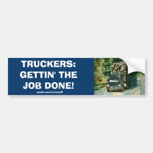 HOUTKAP VRACHTWAGEN GROTE RIG TRUCKERS BUMPERSTICK BUMPERSTICKER