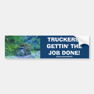 HOUTKAP VRACHTWAGEN GROTE RIG TRUCKERS BUMPERSTICK BUMPERSTICKER