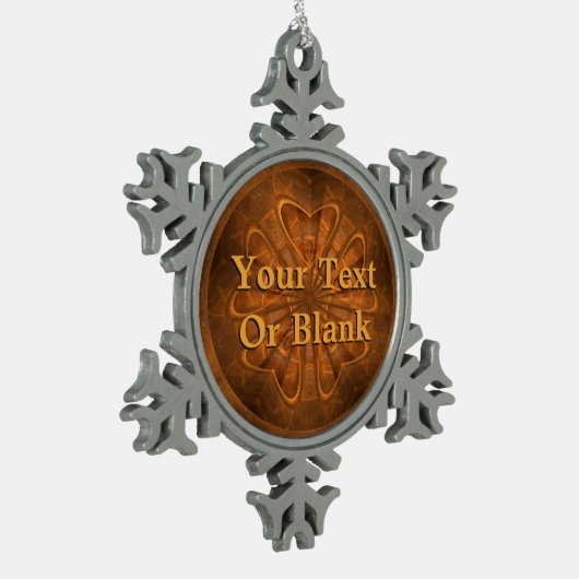 Houtkarving Tin Sneeuwvlok Ornament (Links)