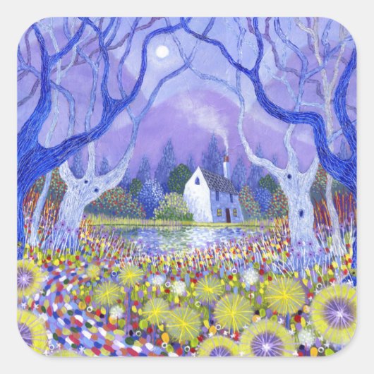 Houtkatoen 2013 vierkante sticker (Voorkant)