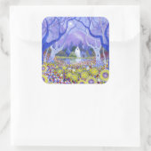 Houtkatoen 2013 vierkante sticker (Tas)