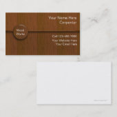 Houtkorrel Carpentry-thema Visitekaartje (Voorkant / Achterkant)