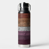 Houtkorrel Subtiele Lesbische Pride Vlag Waterfles (Voorkant)