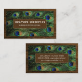 Houtkorrelgrens | Peacock Feathers Visitekaartje (Voorkant / Achterkant)