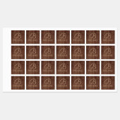 Houtkorrelhout met monogram, gepersonaliseerde naa labels (Vel)