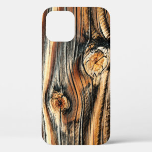 Houtkorrelpatroon iPhone 12 pro hoesje
