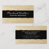Houtkorrelpatroon | Goudstrim Visitekaartje (Voorkant / Achterkant)
