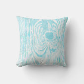 Houtkorrels Aqua Pattern Pillow Kussen (Voorkant)