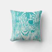 Houtkorrels Aqua Pattern Pillow Kussen (Voorkant)