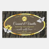 Houtkorrels Donkerbruine gouden etiketten toevoege (Voorkant)