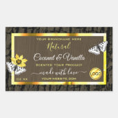 Houtkorrels Donkerbruine gouden etiketten toevoege (Voorkant)