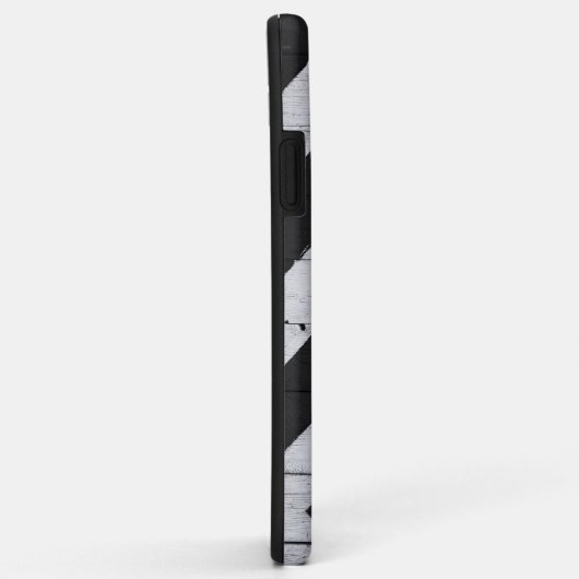 Houtkorrels Gedopt zwart en wit Case-Mate iPhone Case (Achterkant/rechts)