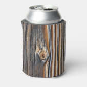 Houtkorrels Knot Texture Blikjeskoeler (Blikje Achterkant)