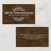 Houtkorrels | Metaalzaag Visitekaartje (Voorkant / Achterkant)