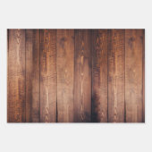 Houtkorrels Rustische boten Inpakpapier Vel (Voorkant 3)