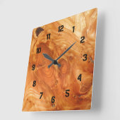 Houtkorrels Vierkante Klok (Hoek)