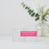 Houtkorrels Visitekaartje (Staand voorkant)