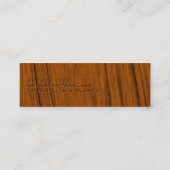 Houtkorrels Visitekaartje van de makelaar in onroe (Achterkant)