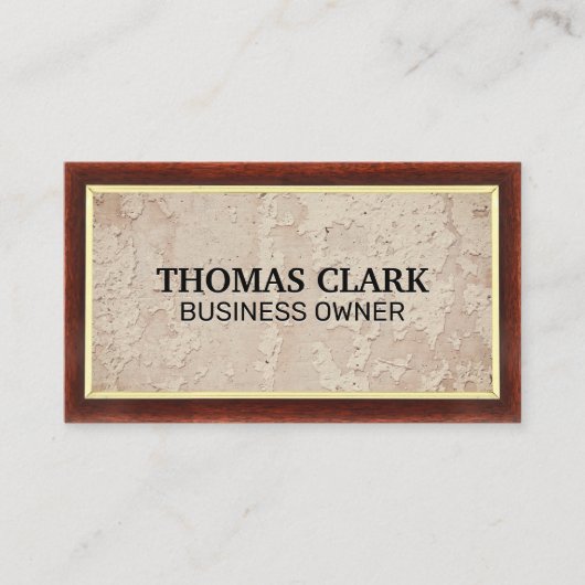 Houtkorrels | Wandgrunge Visitekaartje (Voorkant)