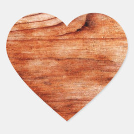 Houtkorreltextuur Hart Sticker