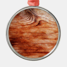 Houtkorreltextuur Metalen Ornament