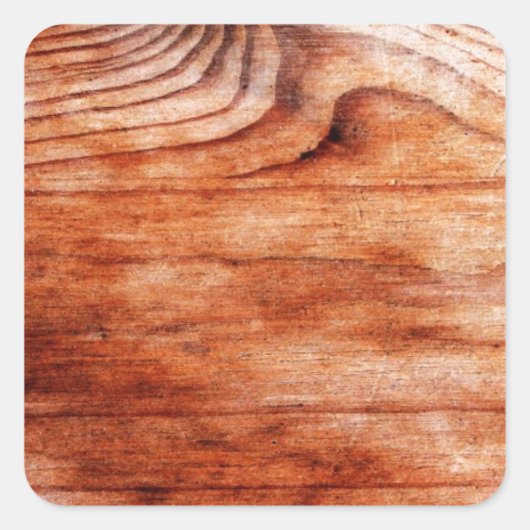 Houtkorreltextuur Vierkante Sticker (Voorkant)