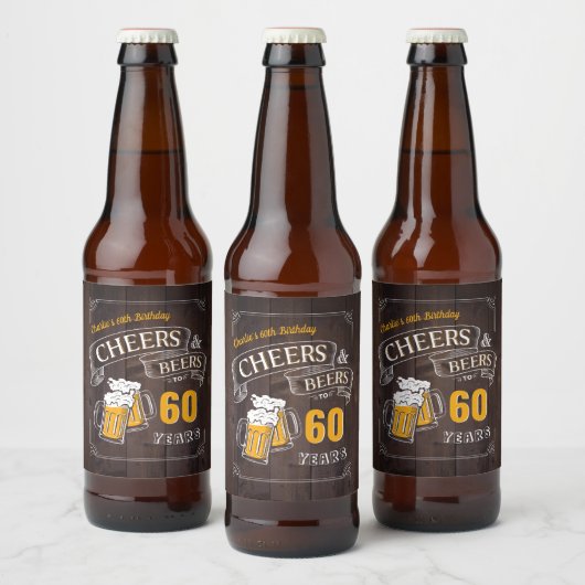 Houtkousen en -bier van elke leeftijd bier etiket (Flessen)