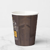 Houtkousen en -bier van elke leeftijd papieren bekers (Links)