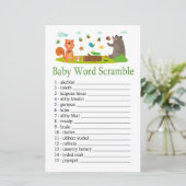 Houtlanddieren Baby woord-scramble game (Staand voorkant)