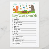Houtlanddieren Baby woord-scramble game (Voorkant)