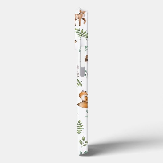 Houtlanddieren Leafy Forest Pattern Monogram Case-Mate iPhone Case (Achterkant / Links)