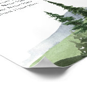 houtlijn | Mountain Forest Wedding Seating Chart Poster (Hoek)