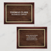 Houtnerf | Bruin Vintage Frame Visitekaartje (Voorkant / Achterkant)